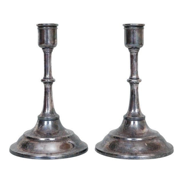 Towle Silverplate Candlestick Holders - a Pair For Sale