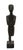 Brown Cycladic Revival Bronze Figure on Marble Base, European, circa 1950s For Sale - Image 8 of 10