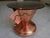 Art Deco Copper Beard Table on Wheels with Bottle & Glass Holder and Brown Frosted Round Glass Top, 1930s For Sale - Image 11 of 13
