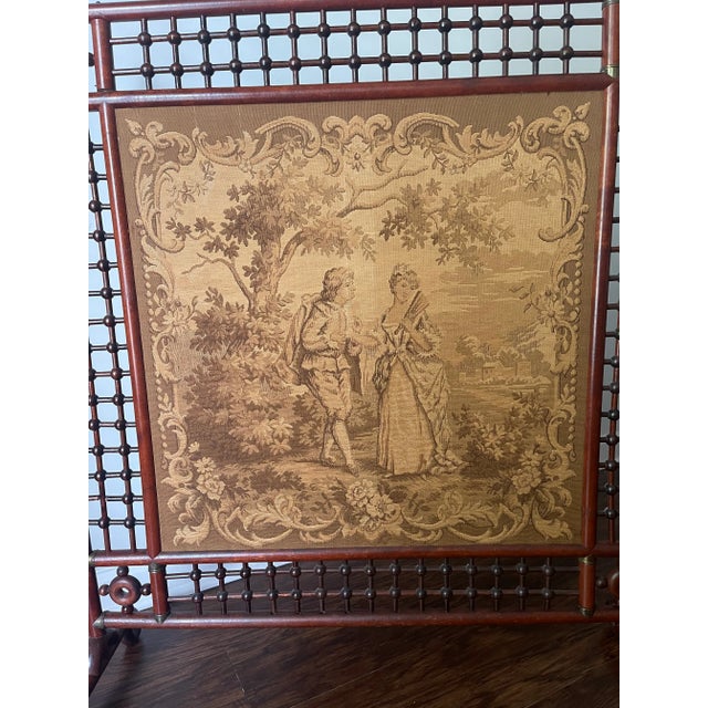 Late 19th Century Victorian Stick and Ball Fireplace Screen For Sale In Charleston - Image 6 of 12