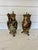 Pair of Victorian Églomisé Porcelain Vases with Doré Bronze Mounts – Browns & Greens on Celadon A striking pair of...