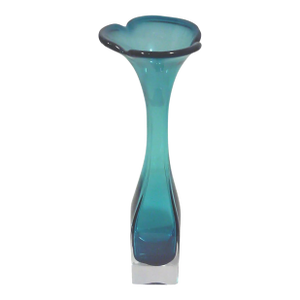 Mid-Century Blue Glass Vase