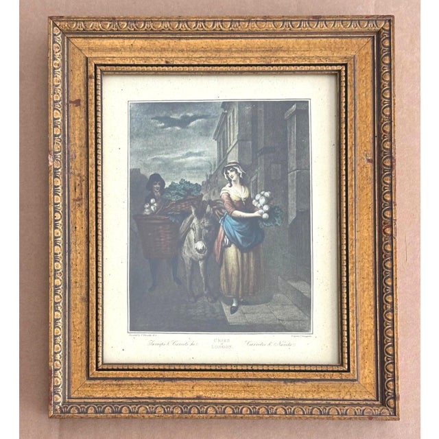 Early 20th Century Vintage Print from Francis Wheatley's "Cries of London": "Turnips & Carrots, ho" For Sale - Image 5 of 5