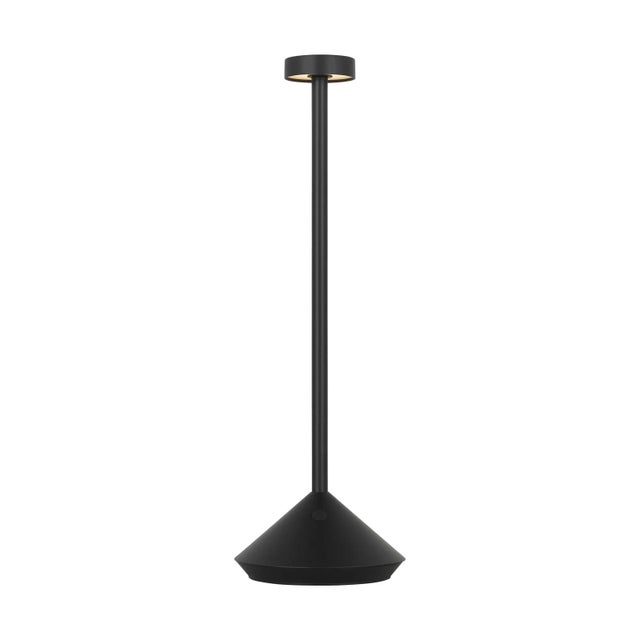 Black Sean Lavin by Visual Comfort Modern Moneta Accent Cordless/Rechargeable Table Lamp in Black For Sale - Image 8 of 8
