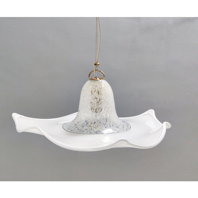 White White Murano Glass Pendant from La Murrina, 1980s For Sale - Image 8 of 18
