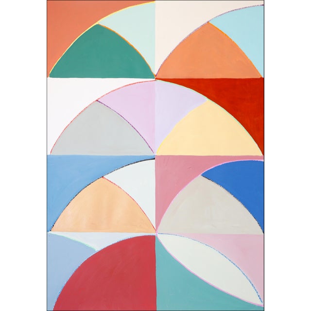 2020s 2026, Colorful Ball of Wool Modern Bauhaus Painting - Set of 3 For Sale - Image 5 of 11