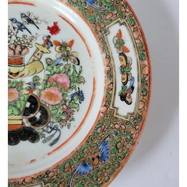 Early 20th C. Chinese Famille Rose Export Plate With Coin Motif For Sale - Image 4 of 5