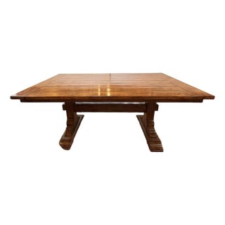Bausman & Company Trestle Dining Extension Table For Sale