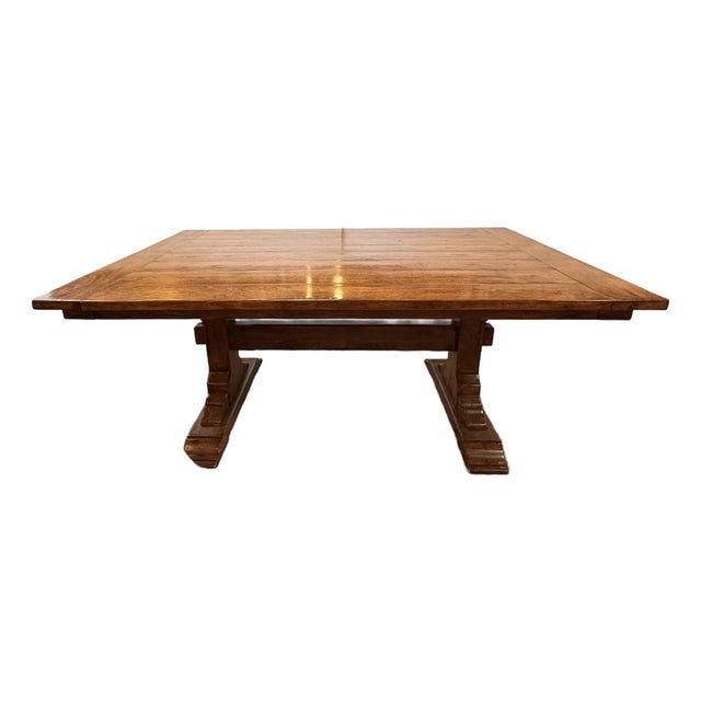 Bausman & Company Trestle Dining Extension Table For Sale