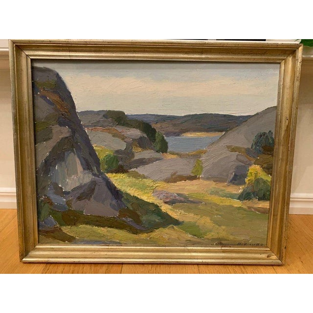 Original Swedish Oil on Canvas – “Silent Overlook” by Alf Ivar Andersson – Signed & Framed – 62 × 50 cm (24.4" × 19.7") A...