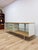 Modern MCM Wood Glass Metal Sideboard Credenza White Natural Frosted Glass For Sale - Image 13 of 13