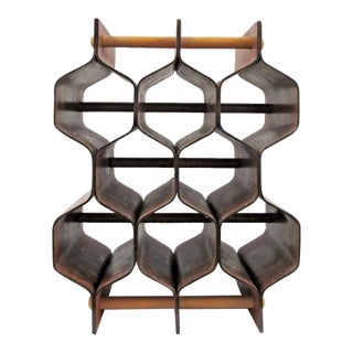 1950's Swedish Modern Torsten Johansson Rosewood Veneer Beehive Wine Rack For Sale