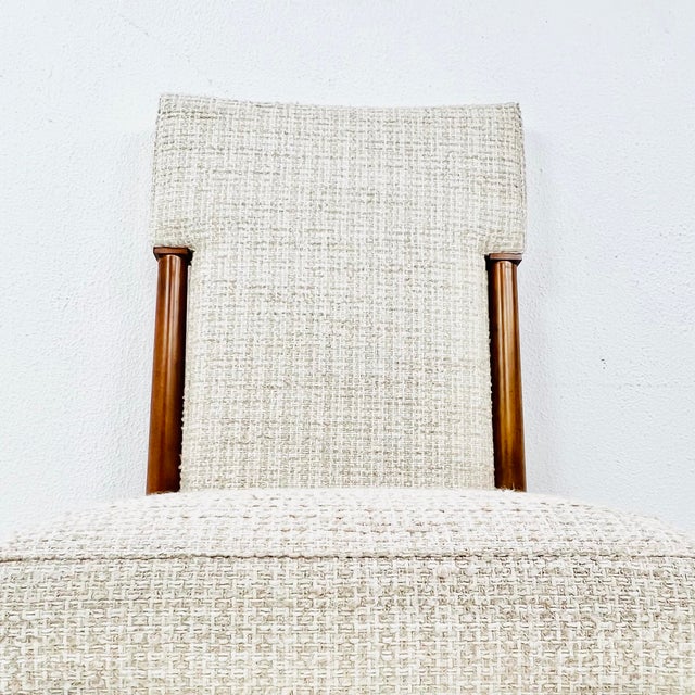 Beige Set of 10 Art Deco Dining Chairs Upholstered in Holly Hunt Fabric For Sale - Image 8 of 15