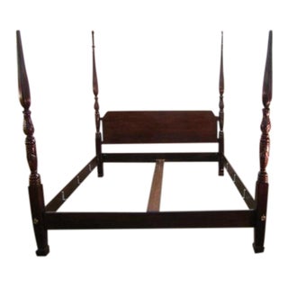 Henredon Aston Court King Size Mahogany Poster Bed For Sale