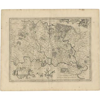 Antique Map of Brie by Janssonius, 1657 For Sale