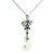 Antique White Vintage Platinum Diamond and 18mm Baroque Pearl Drop Necklace For Sale - Image 8 of 11