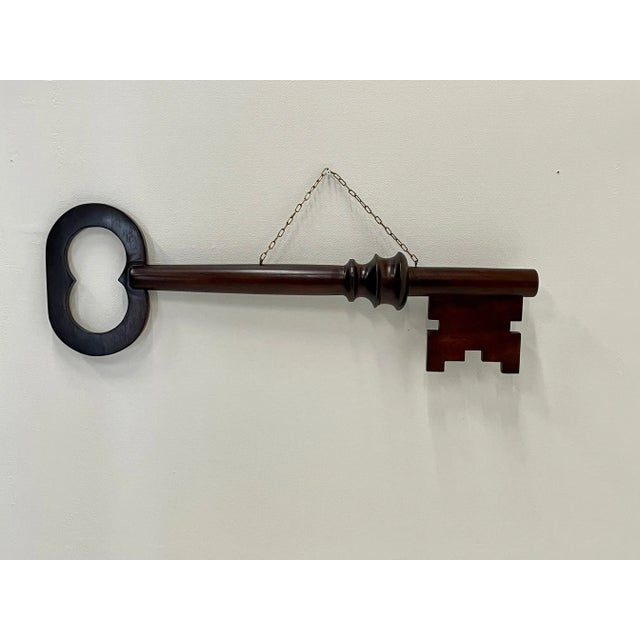 Brown Antique Carved Wood Locksmith Trade Sign For Sale - Image 8 of 8