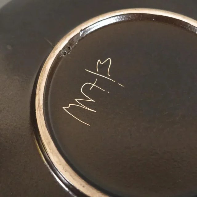 Mid-Century Modern Vintage Ceramic Wall Plate, 1950s For Sale - Image 3 of 9