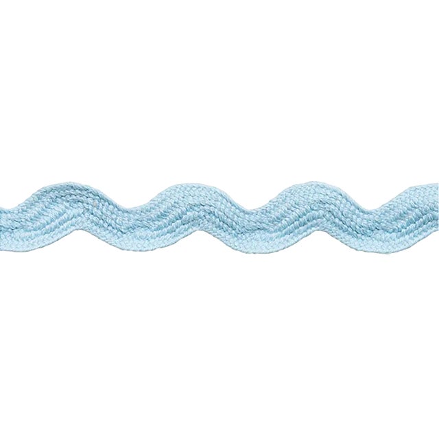 Sample - Schumacher Ric Rac Tape Medium Tape in Pale Blue For Sale