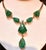 115 Ct Natural Carved Drop Emerald & 4 Ct Diamond Necklace 18 Kt Gold Necklace For Sale In New York - Image 6 of 8