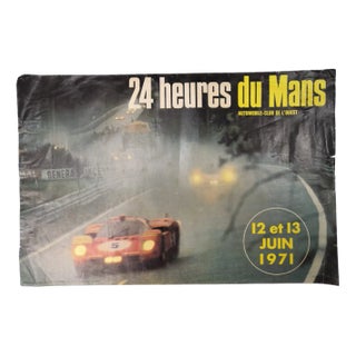 Original 24 Hours of Le Mans Poster by Delourmel, 1971 For Sale