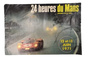Original 24 Hours of Le Mans Poster by Delourmel, 1971