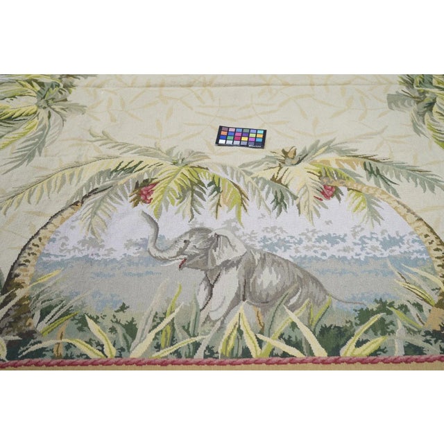 French Aubusson Design Rug 7'10'' X 9'11'' For Sale - Image 9 of 10