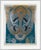 A dazzling visionary art print with psychedelic patterned imagery in metallic silver, blue, and yellow by Ian McNeil Cooke...