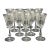 1930's Fostoria Glass Clear Corsage Pattern Water Goblets - a Set of 12 For Sale
