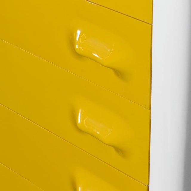 Restored Raymond Loewy Inspired Yellow Chapter One Highboy Dresser Chest For Sale - Image 13 of 14