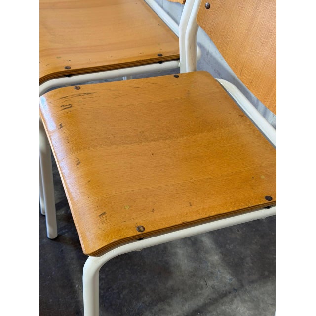 Labofa Plywood Stacking Chairs Set of 10 Vintage Mid-Century Modern 1970s For Sale - Image 11 of 12
