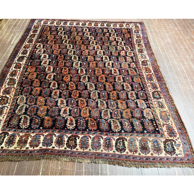 Early 20th Century Early 20th Century Antique Qashqai Rug, 5'6" X7'2", #17426 For Sale - Image 5 of 9