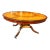 Maitland-Smith Furniture￼ Georgian Style Round Dining Table With Tooled Leather Top For Sale