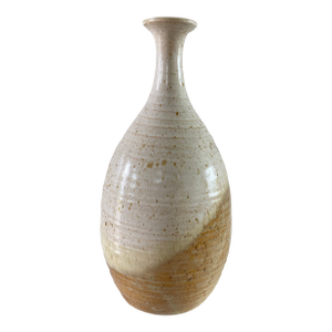Mid-Century Signed Studio Ceramic Bottle Form Vase