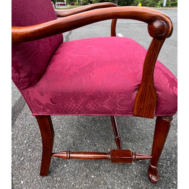 Vintage Georgian Style Mahogany Gainsborough Chairs - A Pair For Sale In New York - Image 6 of 9