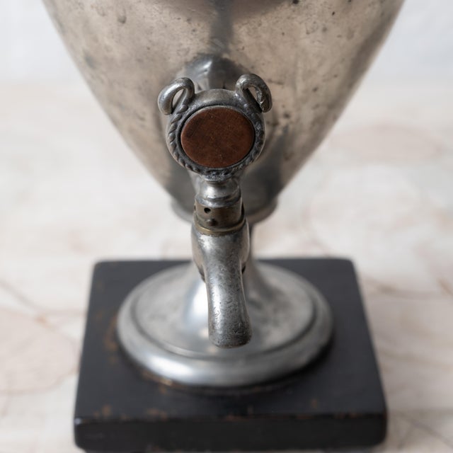 English Pewter Hot Water Urn Lamp, 19th Century For Sale In Savannah - Image 6 of 9