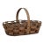 Handwoven Oval Splint Gathering Basket With Hard Wood Base For Sale
