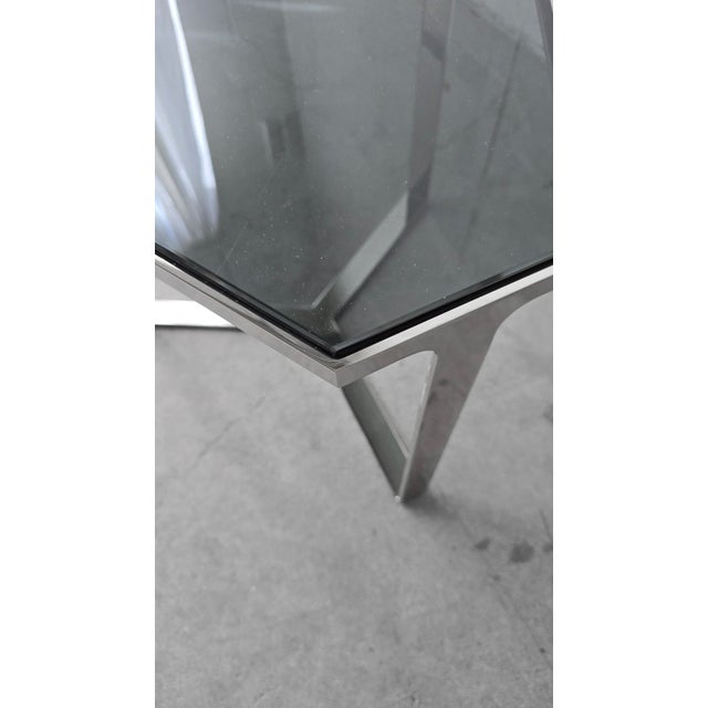 Donghia Kravet Forma Table in Polished Chrome and Smoked Glass - 6 Available For Sale In Las Vegas - Image 6 of 16