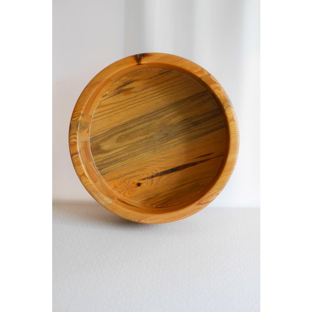 Large Mid-Century Scandinavian Handmade Wooden Bowl from Smålandsslöjd, Sweden, 1975 For Sale - Image 11 of 12