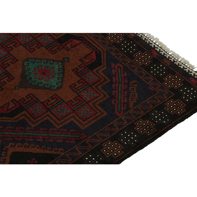 1950s Vintage Baluch Afghan Rug in Polychromatic Patterns by Rug & Kilim For Sale In New York - Image 6 of 8