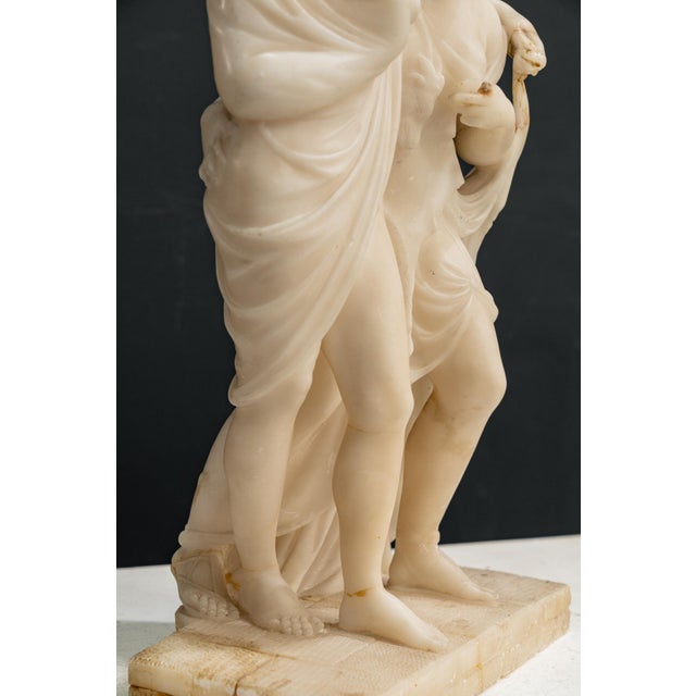 Sculpture of Bacchus and Ariadne, Late 19th-Early 20th Century, White Marble For Sale - Image 5 of 8