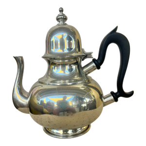 1980's Polished Pewter Tea Pot by Kirk Stieff