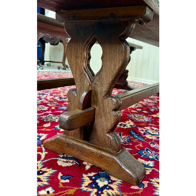 Antique French Farmhouse Benches Banquette Seating Pair Window Seats For Sale - Image 11 of 14