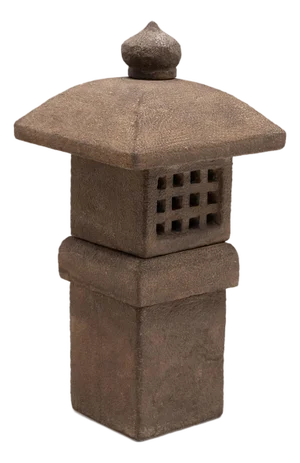 Chinese Square Limestone Garden Lantern
