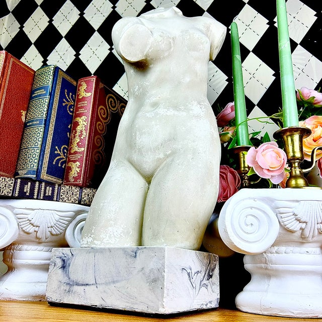 Signed 1955 Marble Female Torso Sculpture Attributed to Alva Studios, Mid-Century Modern For Sale - Image 10 of 18