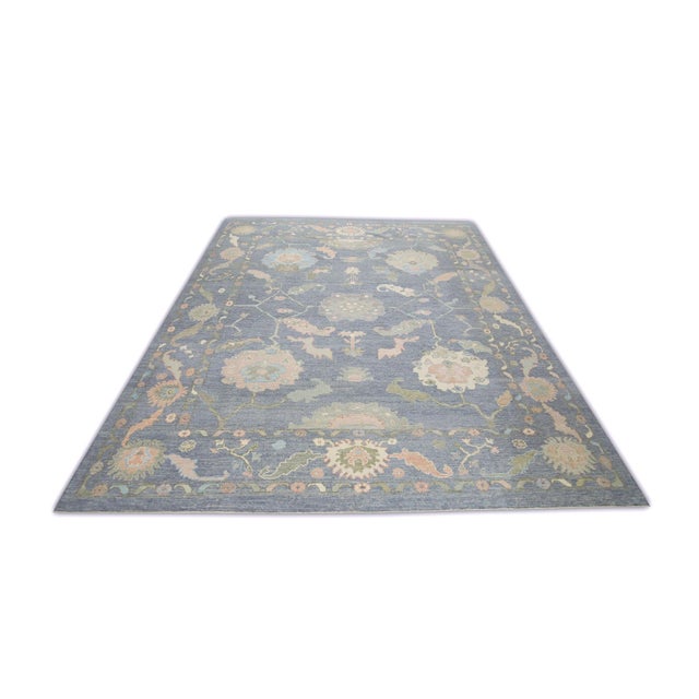 Oriental Hand Knotted Rug Turkish Oushak 9'4" x 12' For Sale In Houston - Image 6 of 7