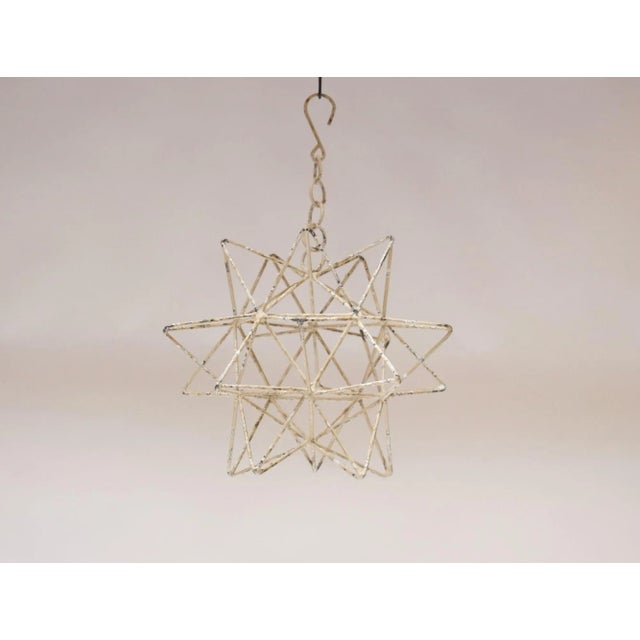 Farmhouse Vintage Rustic Farmhouse Soldered Metal Moravian Star / Geometric Star Ornamental Decoration For Sale - Image 3 of 12