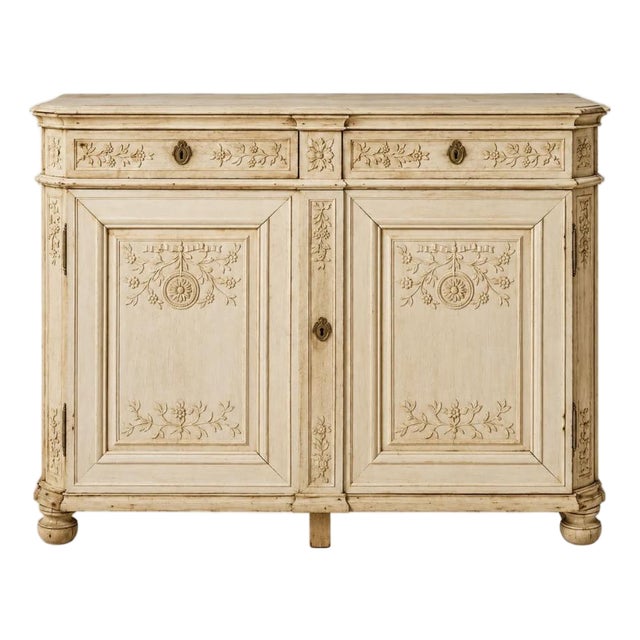 19th Century Belgian Bleached Oak Server (B) For Sale
