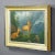 Fallow Deer with Doe in the Alps, Oil on Canvas, 19th Century, Framed For Sale - Image 3 of 8