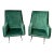 Pair of Italian Green Velvet Mid Century Modern Chairs For Sale